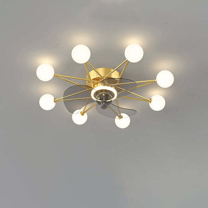 Minimalist Star LED Flush Mount Fan Light