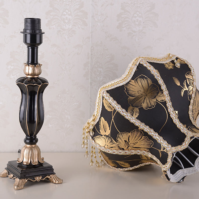 European Court Resin Fabric Table Lamp — Blue / 220V-240V For UK/AU