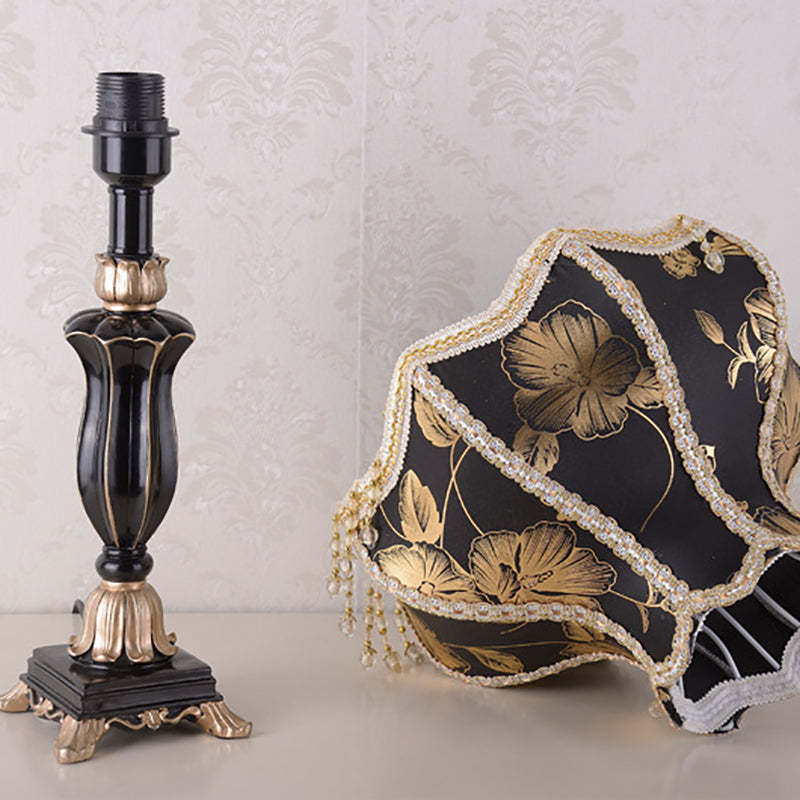 European Court Resin Fabric Table Lamp — Blue / 220V-240V For UK/AU