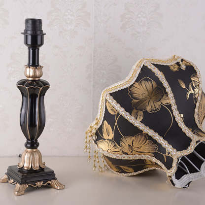 European Court Resin Fabric Table Lamp — Blue / 220V-240V For UK/AU