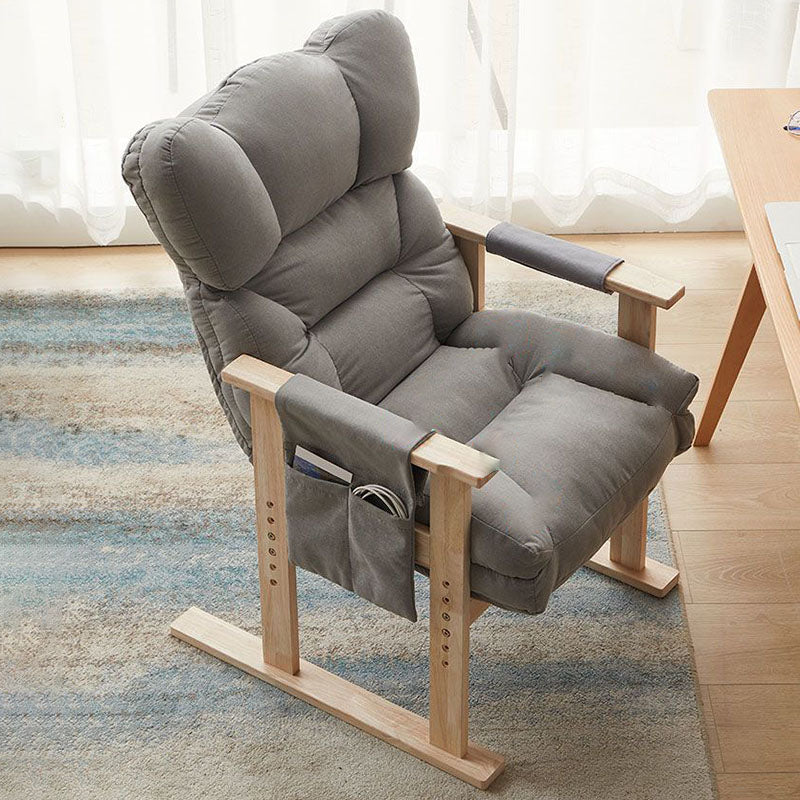 Modern Upholstered Wood Adjustable Accent Chair