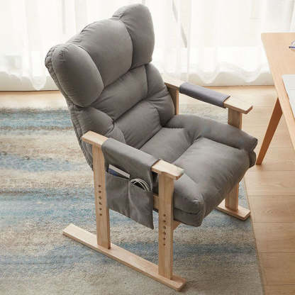 Modern Upholstered Wood Adjustable Accent Chair