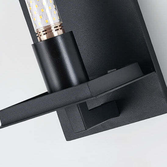 Industrial Column Frosted Glass Outdoor Wall Sconce