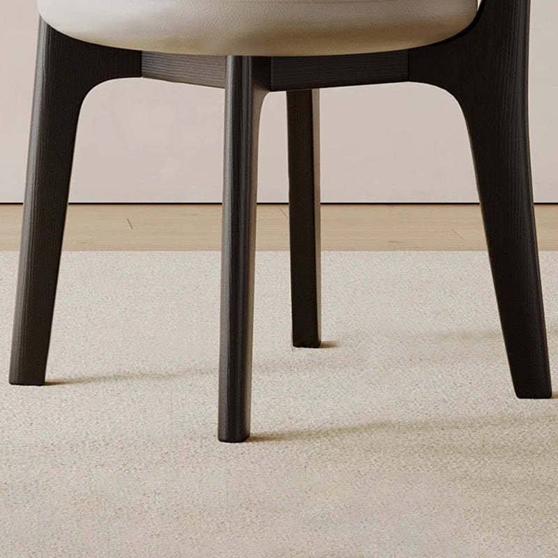 Round Velvet Wooden Dining Chair