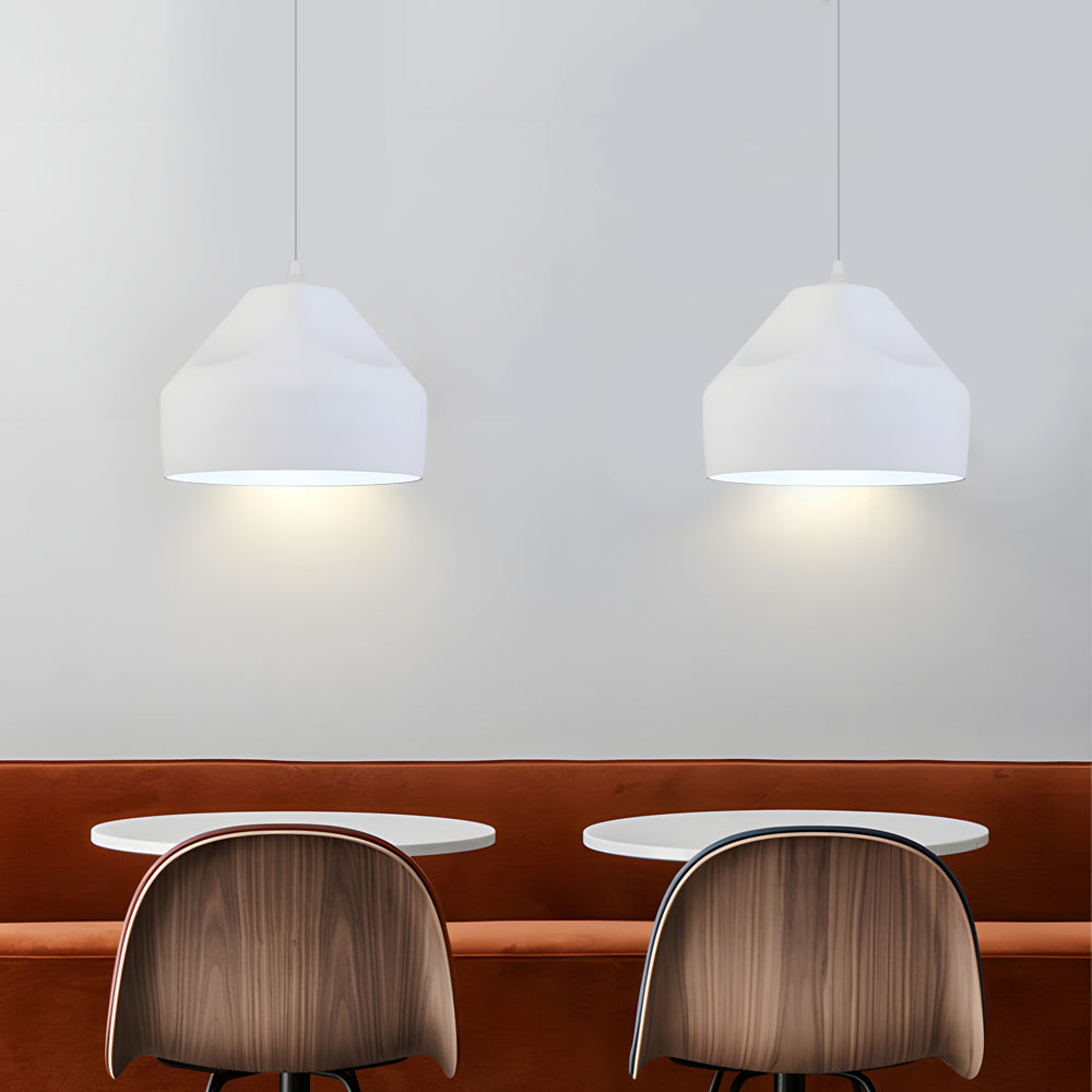 Pleat Box LED Black White Aluminum Pendant Light