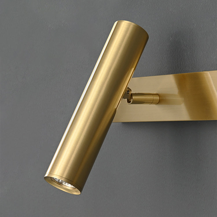 Modern Luxury Rectangle Copper LED Sconce — Small - Left / Gold - 110V-120V For US/CA / Warm Light (3000K)