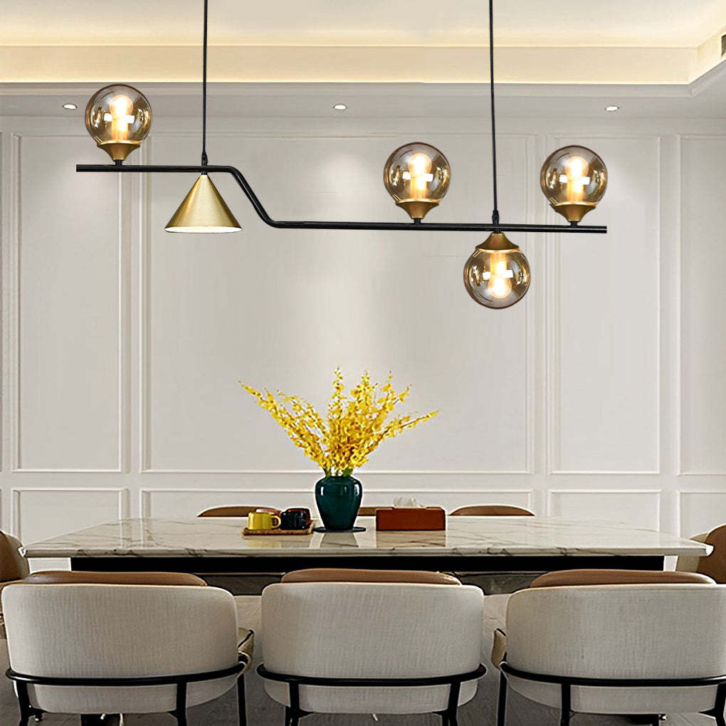 Strip Cone Glass Bubble LED Nordic Chandelier