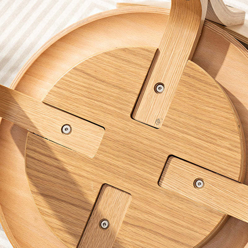Minimalist Round Cushion Wood Dining Chair