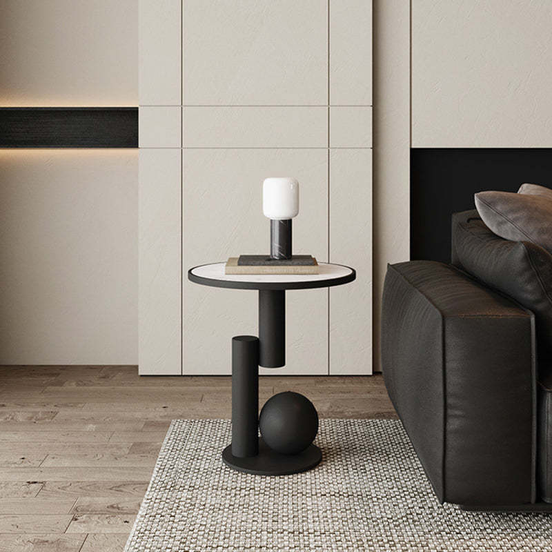 Scandinavian Cylinder Sintered Stone Side Table