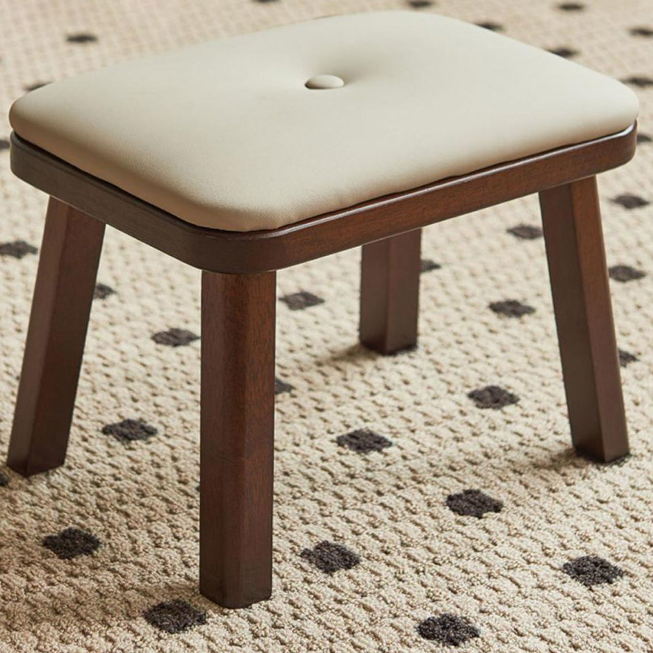 Minimalist PU Leather Solid Wood Chair
