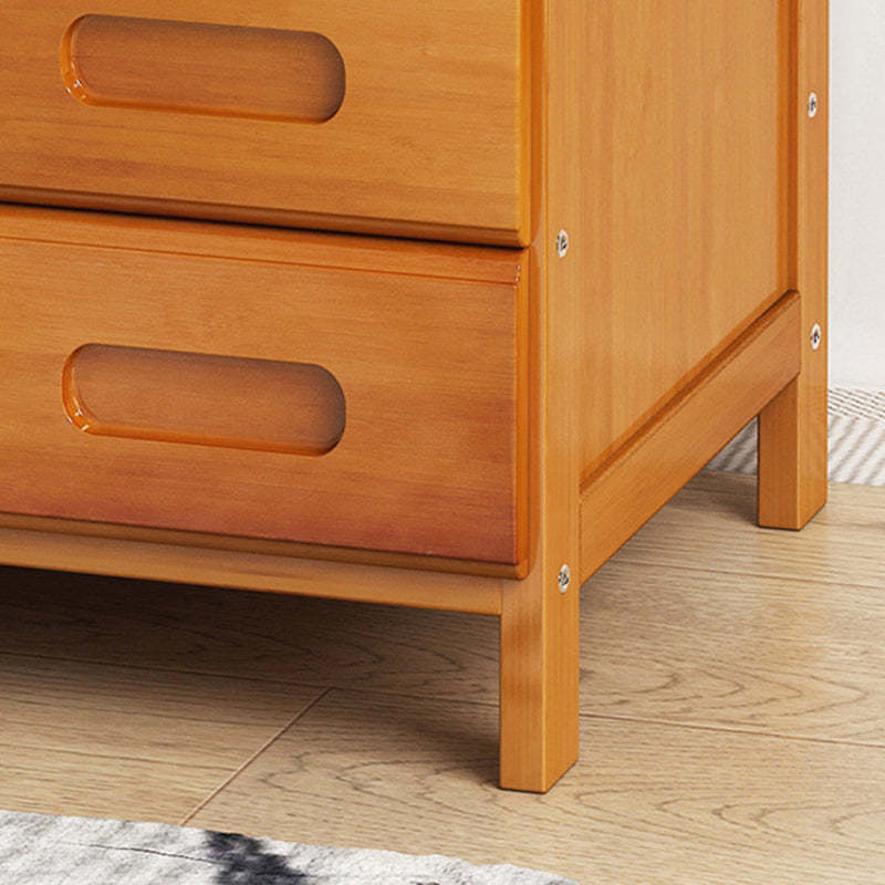 Minimalist Bamboo 1/2-Drawer Nightstand — J - 3 Drawer - Original Wood Color