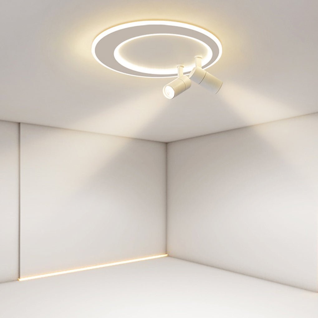 18'' LED Circular Flush Mount Modern Lighting with Spotlight-Lighom