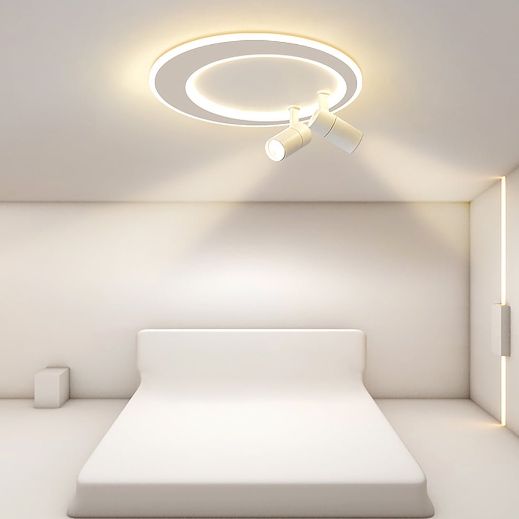 18'' LED Circular Flush Mount Modern Lighting with Spotlight-Lighom