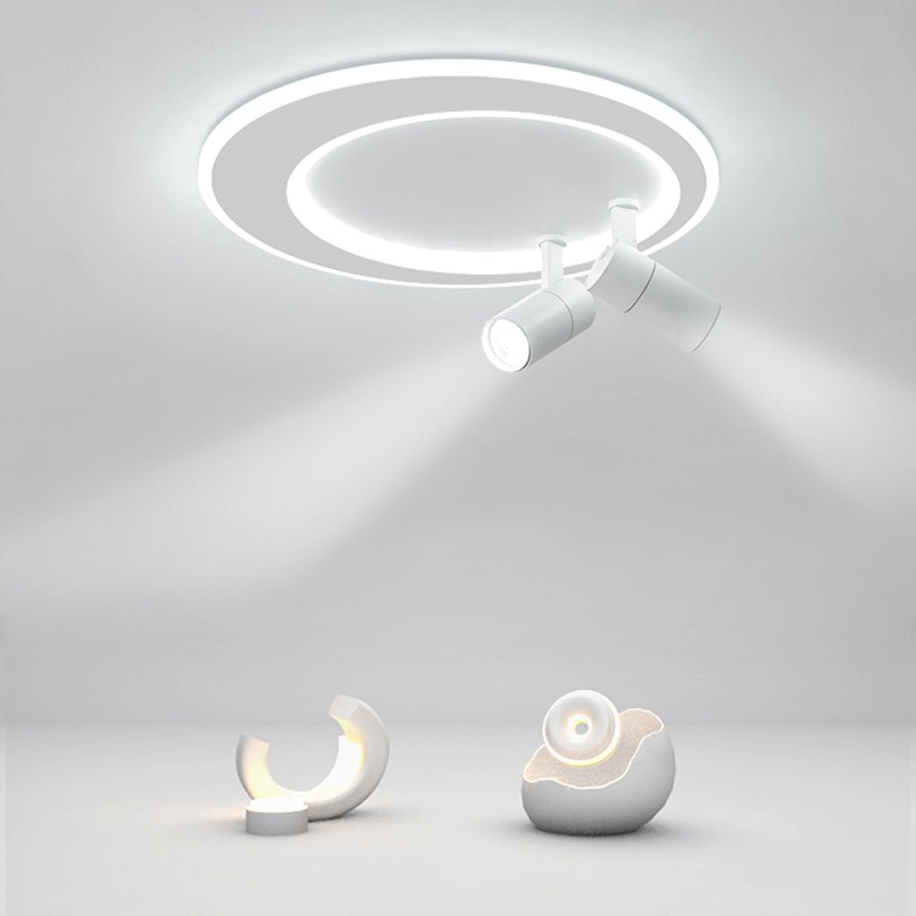 18'' LED Circular Flush Mount Modern Lighting with Spotlight-Lighom