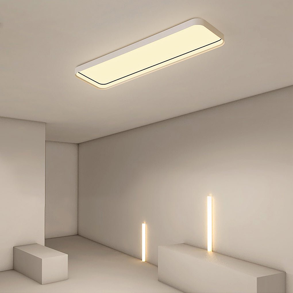 18" Rectangular LED Modern Flush Mount Remote Light