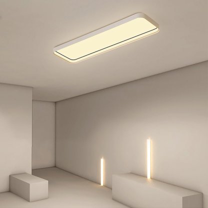 18" Rectangular LED Modern Flush Mount Remote Light