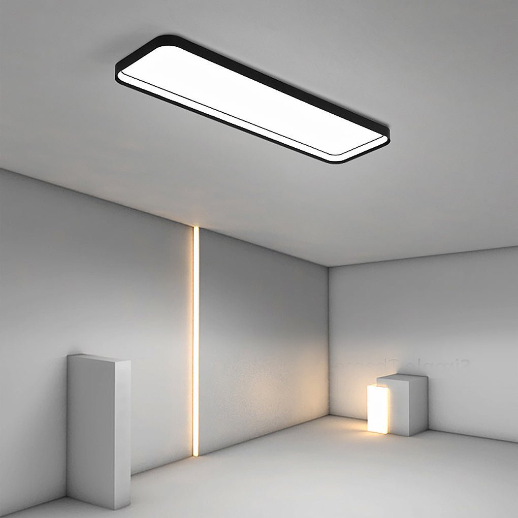 18" Rectangular LED Modern Flush Mount Remote Light