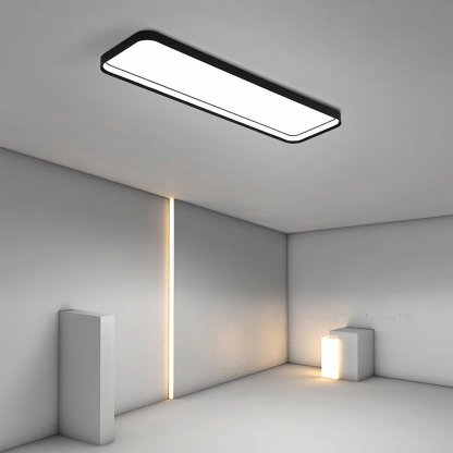 18" Rectangular LED Modern Flush Mount Remote Light