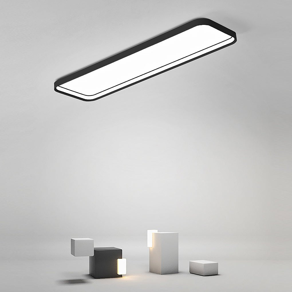 18" Rectangular LED Modern Flush Mount Remote Light