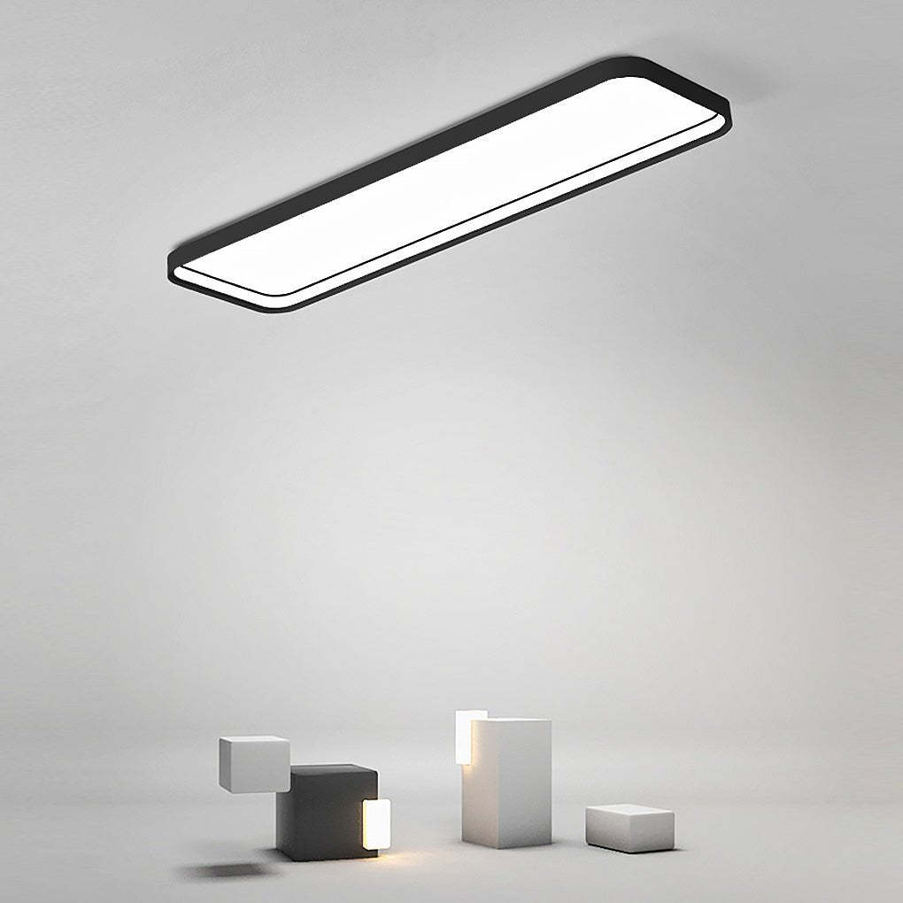 18" Rectangular LED Modern Flush Mount Remote Light