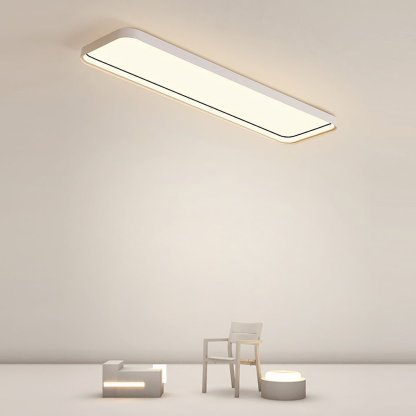 18" Rectangular LED Modern Flush Mount Remote Light