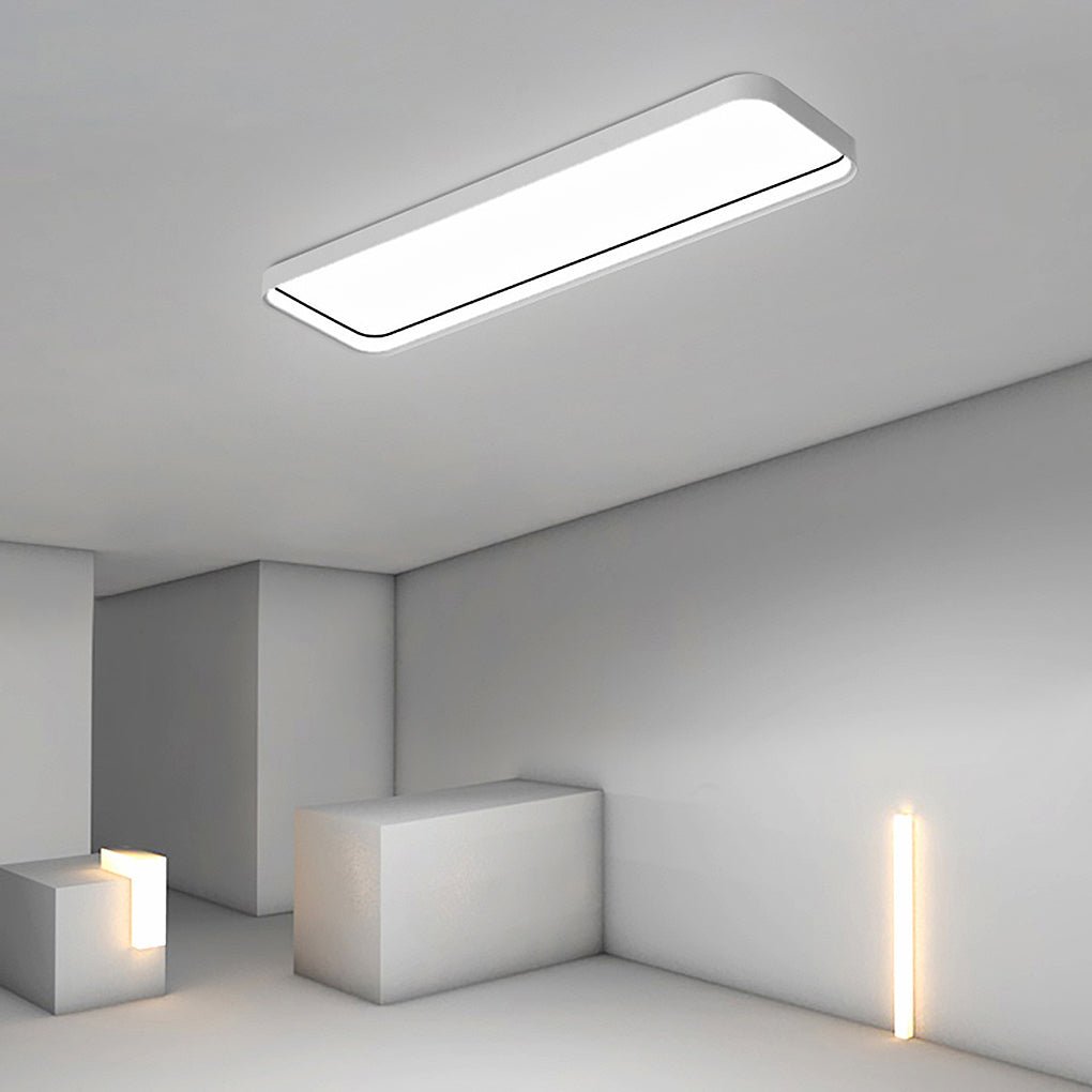 18" Rectangular LED Modern Flush Mount Remote Light