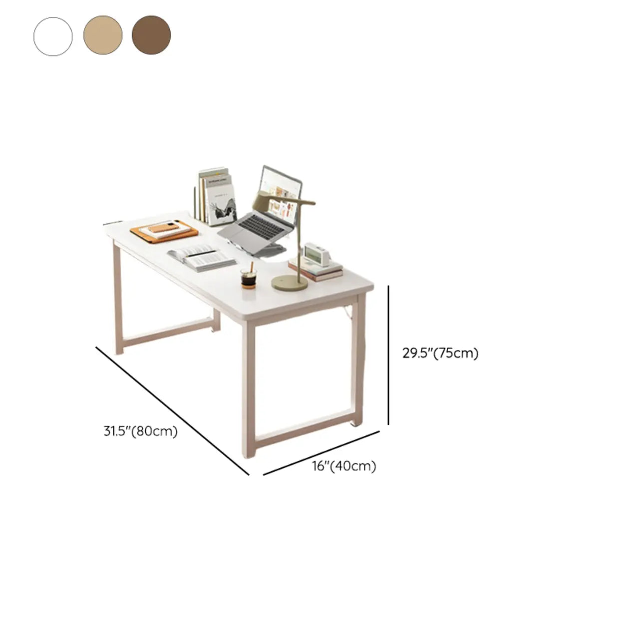Butcher Block H-Shape Writing Desk