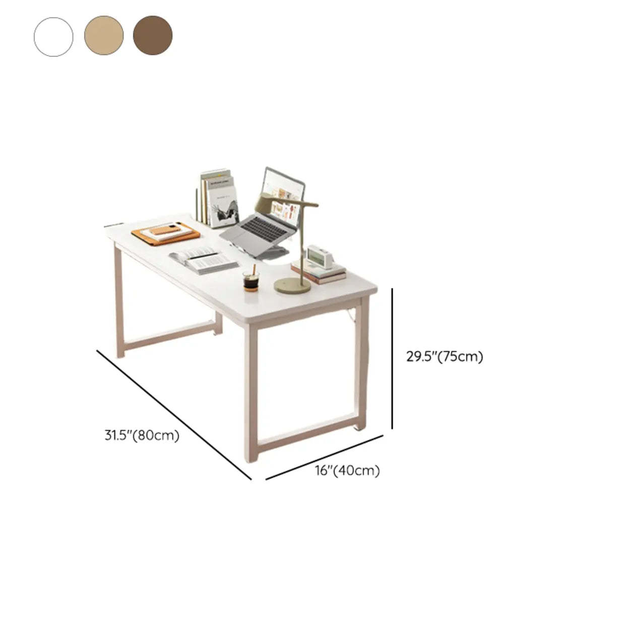 Butcher Block H-Shape Writing Desk