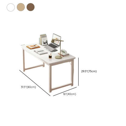 Butcher Block H-Shape Writing Desk