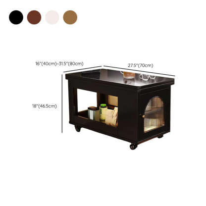 Classic Foldable Brown Wood Side Table