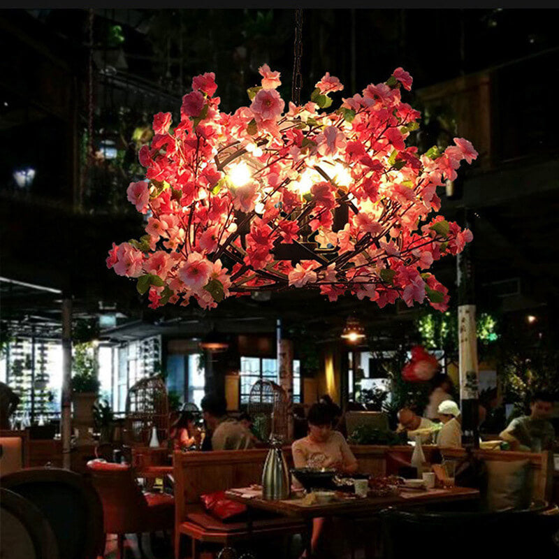 Colorful Flower Globe Chandelier