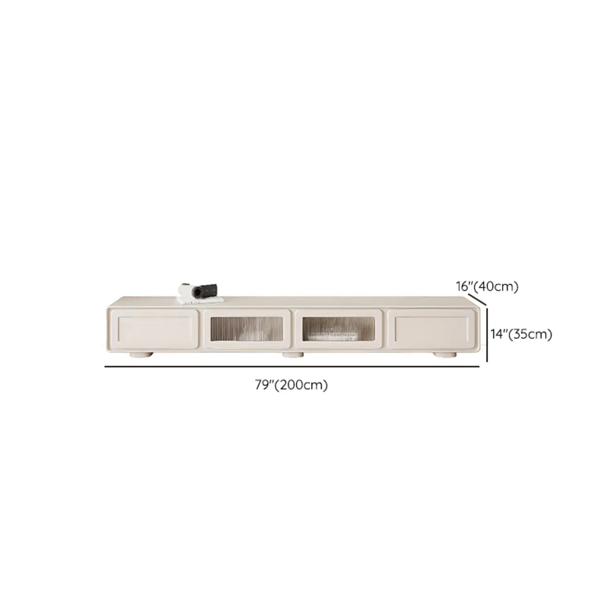 Trendy White Wood Drawer Cabinet TV Stand