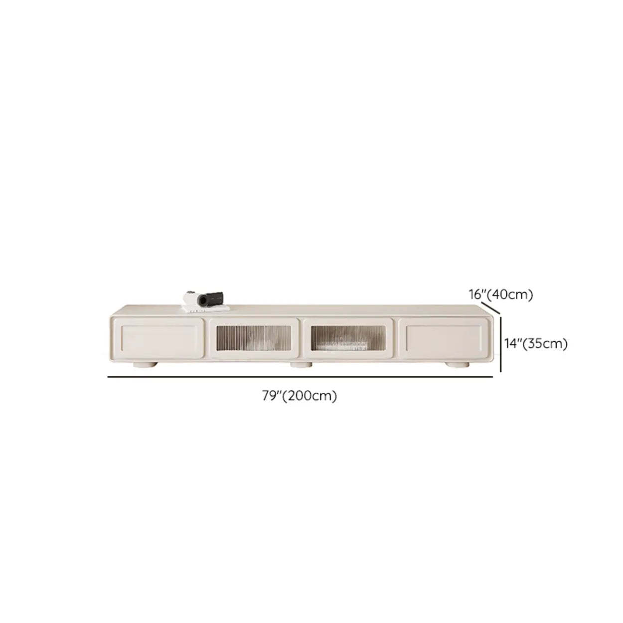 Trendy White Wood Drawer Cabinet TV Stand