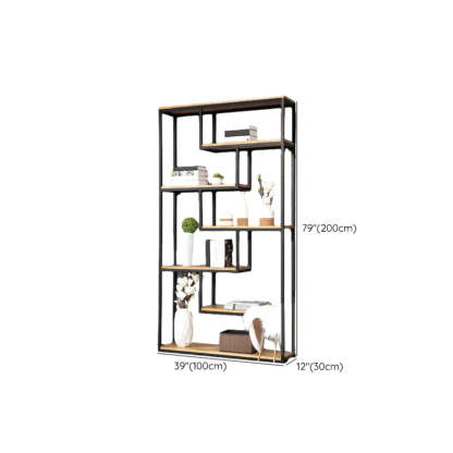 Fashion Black Iron Vertical Display Bookshelf