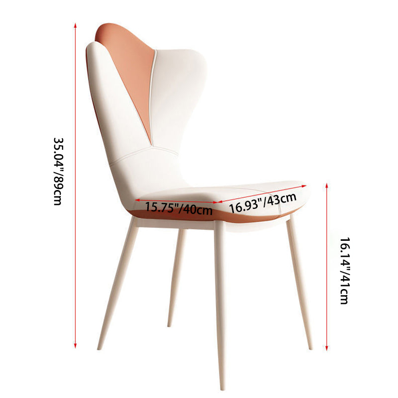 Petal Leather Upholstered Vanity Stool