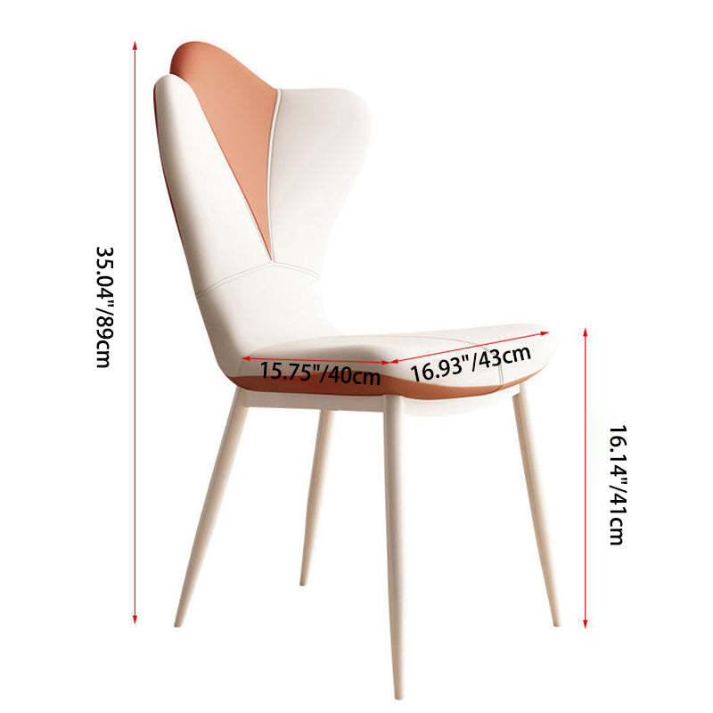 Petal Leather Upholstered Vanity Stool
