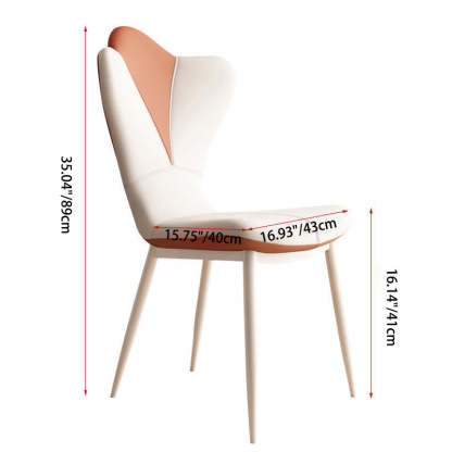 Petal Leather Upholstered Vanity Stool