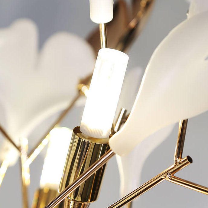 Nordic Romantic Ginkgo Leaf Iron 5-Light Floor Lamp
