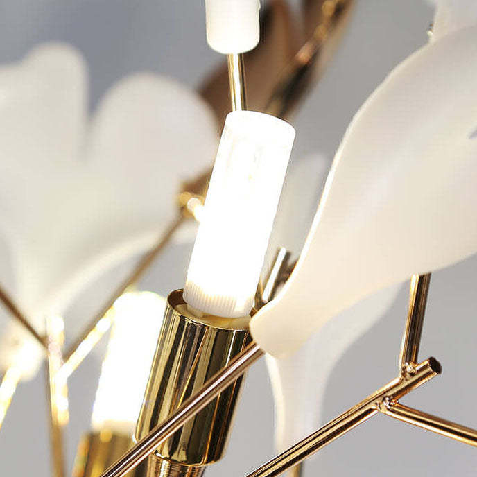 Nordic Romantic Ginkgo Leaf Iron 5-Light Floor Lamp