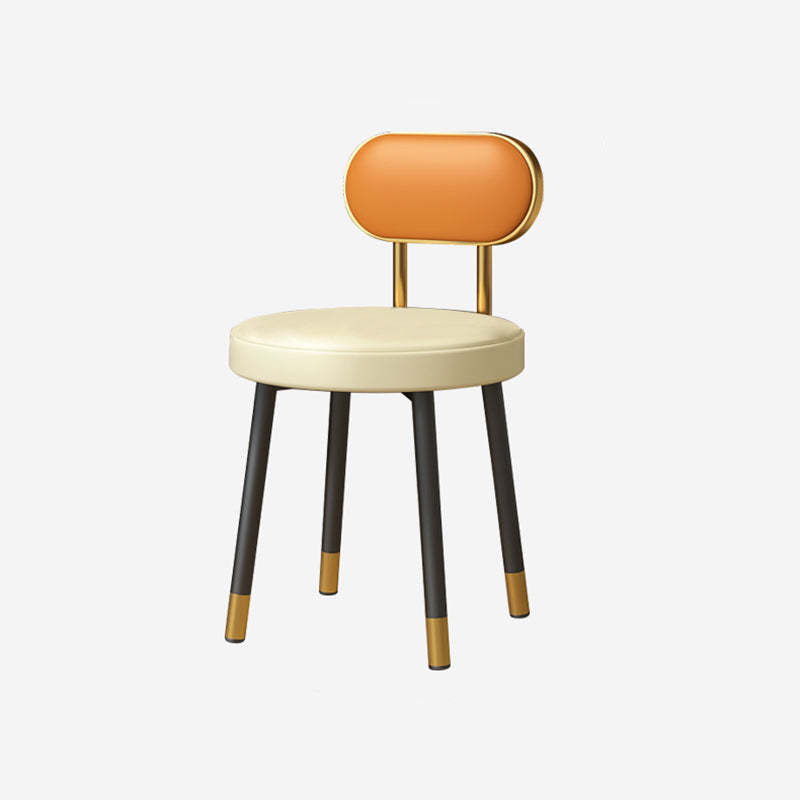 Nordic PU Leather Round Vanity Stool