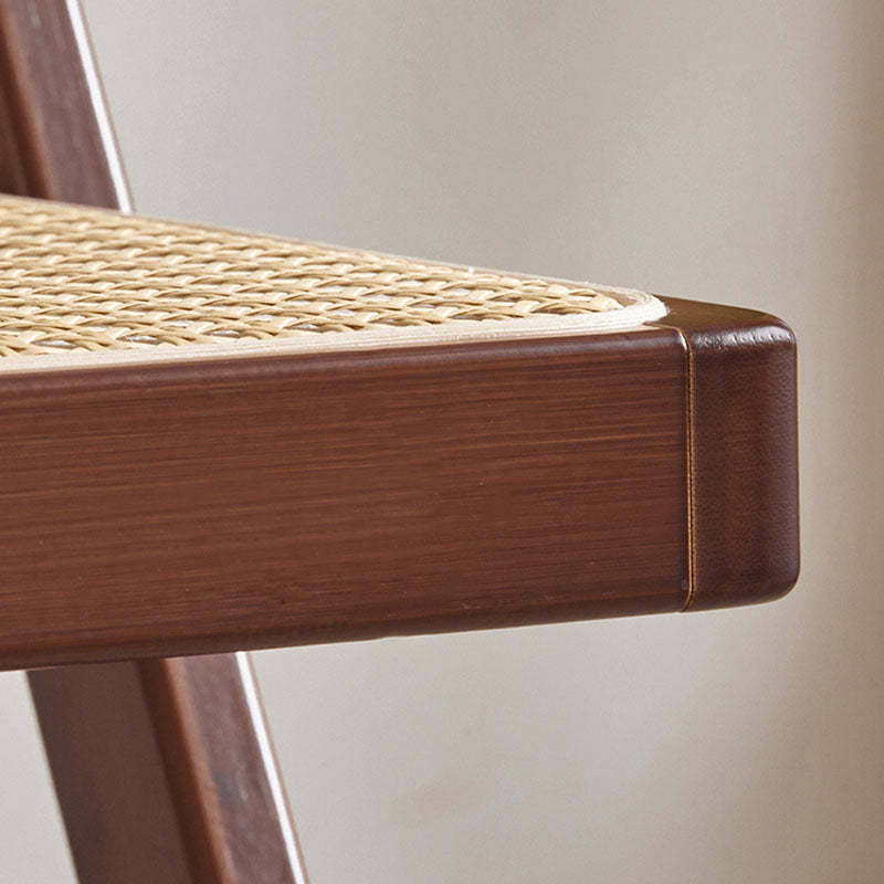 Minimalist Foldable Rattan Wood Dining Chair