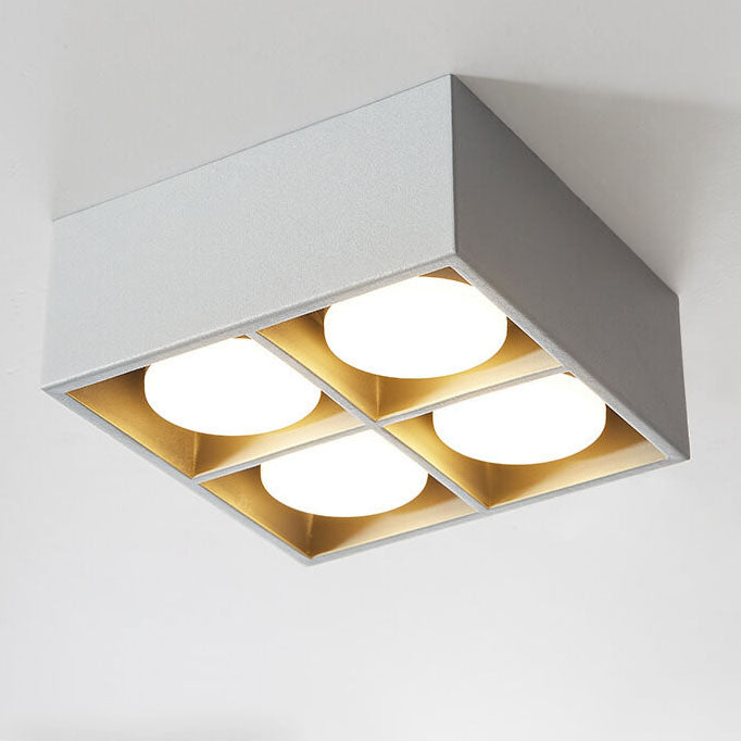 Minimalist Square Iron Spotlight LED Flush Mount Light