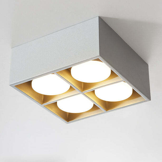 Minimalist Square Iron Spotlight LED Flush Mount Light