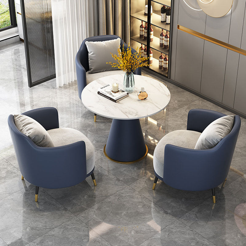 Contemporary Sintered Stone Metal Coffee Table