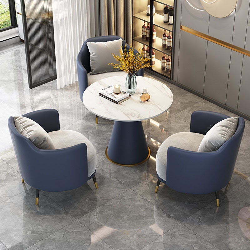 Contemporary Sintered Stone Metal Coffee Table