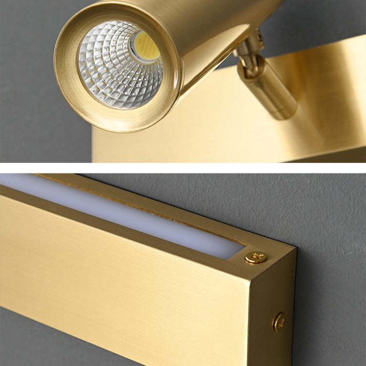 Modern Luxury Rectangle Copper LED Sconce — Small - Left / Black - 220V-240V For UK/AU / Neutral Light (4000K)