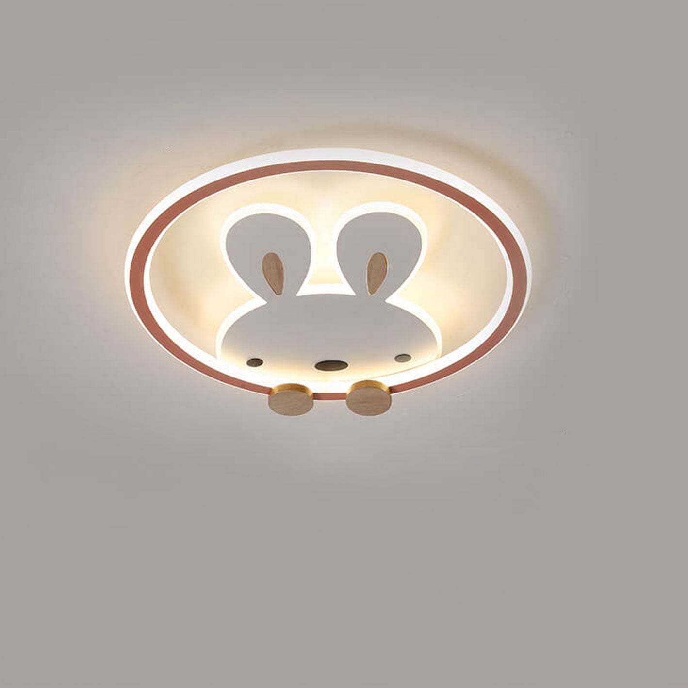 Modern Cartoon Rabbit LED Flush Mount Light