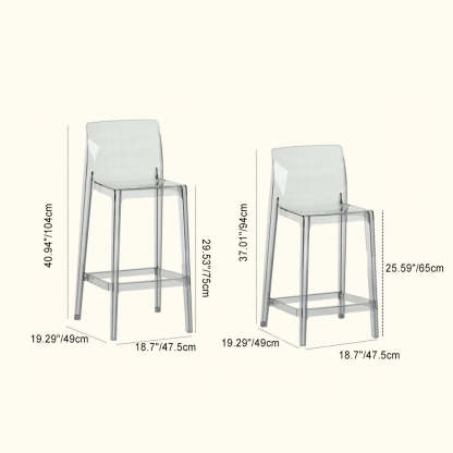 Scandinavian Square Bar Stool — Lake Blue