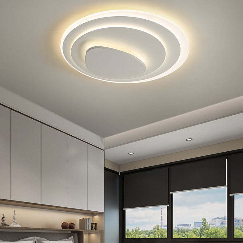 Nordic Geometric Wrought Iron Flush Ceiling Light