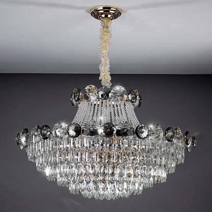 Half Round Ball Crystal Iron Chandelier